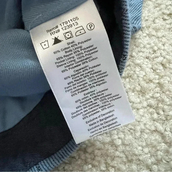 Jachs Girlfriend Ladies Quilted Shirt Jacket Women Size Small Blue 1791105 NWT - Picture 15 of 15